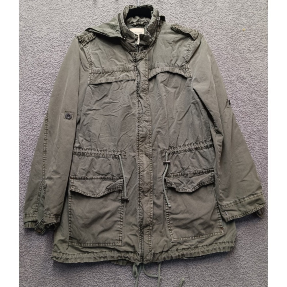 G.H. Bass & Co Women's Utility Anorak Field Jacket Olive Green Size S